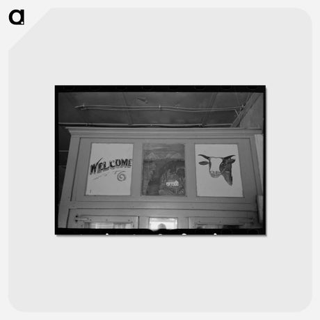 アートポストカード-Butcher Shop Refrigerator Painting
 - ラッセル リー Postcard.