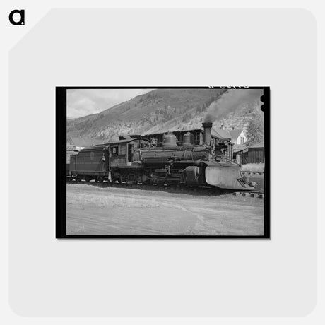 アートポストカード-Telluride Locomotive
 - ラッセル リー Postcard.