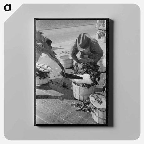 アートパネル-Spinach Harvest, La Pryor, Texas
 - ラッセル リー Canvas.