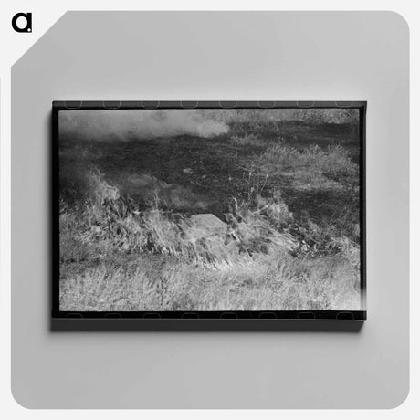 アートパネル-Grass Fire, Vale, Oregon
 - ラッセル リー Canvas.