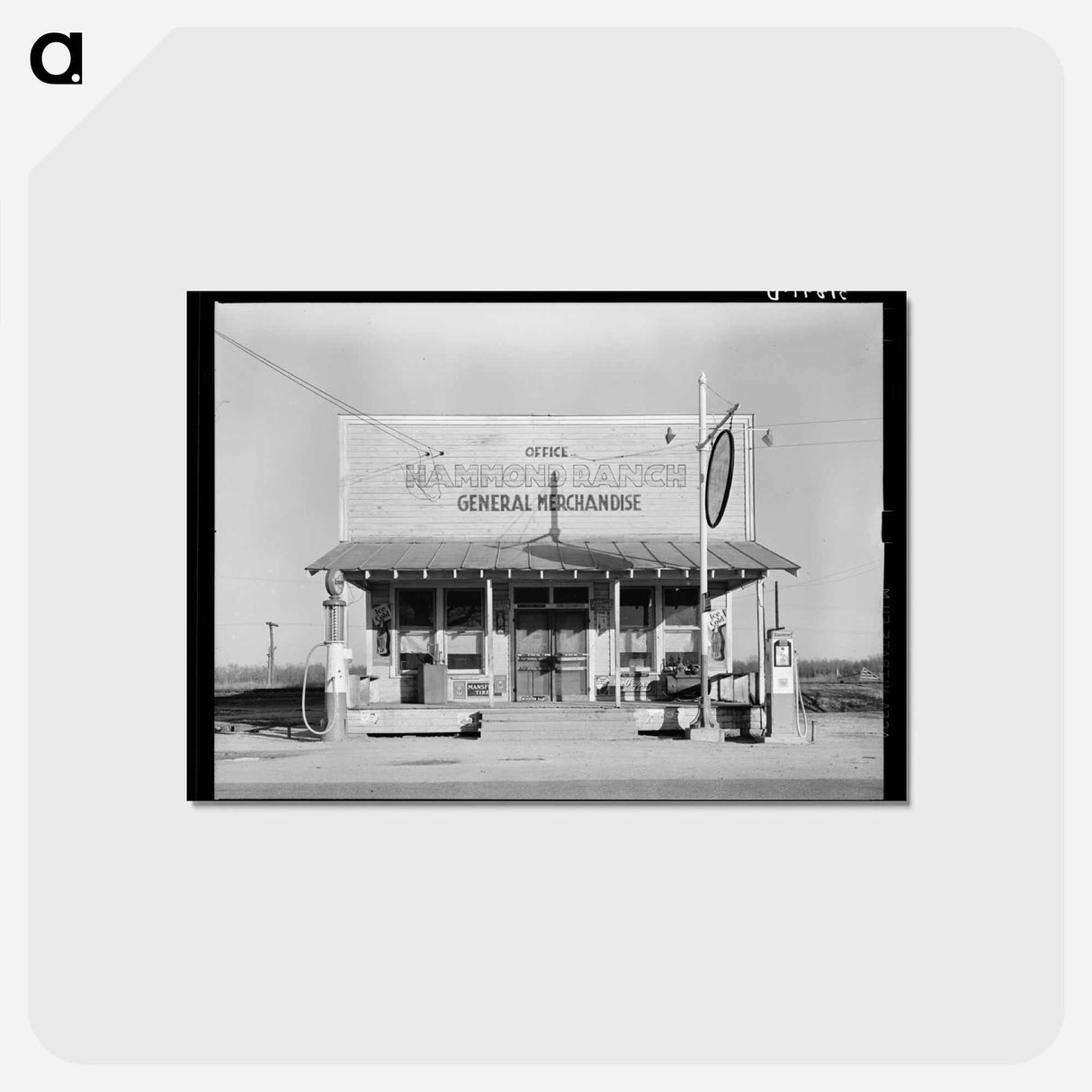 アートポストカード-Hammond Ranch General Store
 - ラッセル リー Postcard.