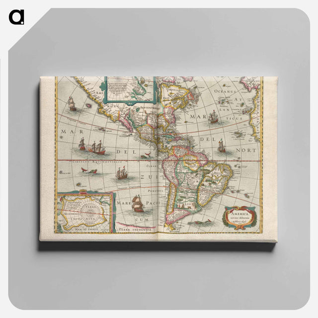 アートパネル-America noviter delineata
 - ボストン公共図書館 Canvas.