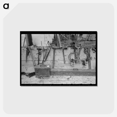 アートポストカード-Oil Field Tools
 - ラッセル リー Postcard.