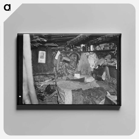 アートパネル-Bed in Buckboard Charlie's Cabin
 - ラッセル リー Canvas.