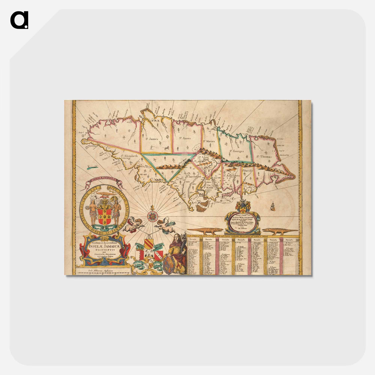 アートポストカード-Insulae Jamaicae
 - ボストン公共図書館 Postcard.