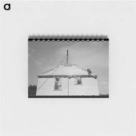 アートメモ帳-Erecting Gable End
 - ラッセル リー Memo.
