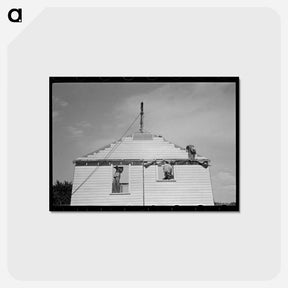アートポストカード-Erecting Gable End
 - ラッセル リー Postcard.