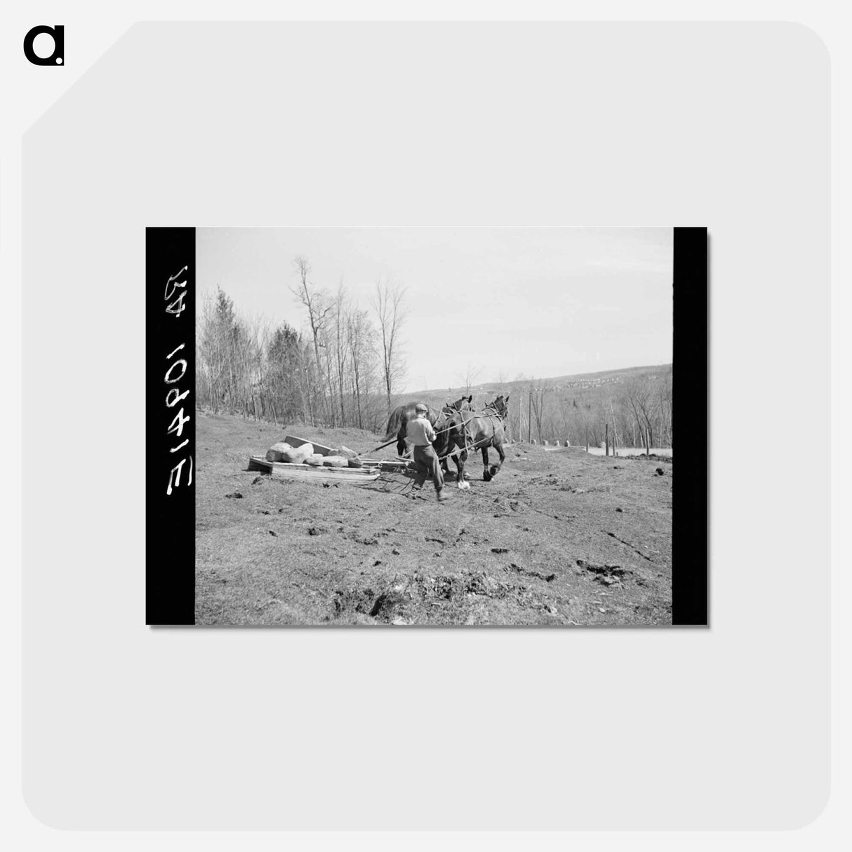 アートポストカード-Stone Boat
 - ラッセル リー Postcard.
