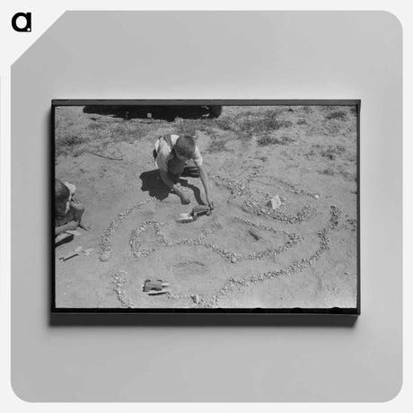 アートパネル-Farmer's Son at Caldwell Labor Camp
 - ラッセル リー Canvas.