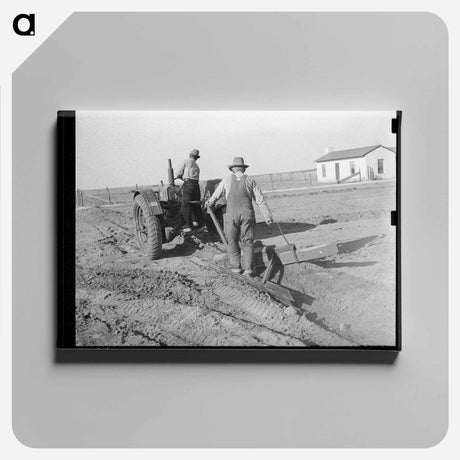 アートパネル-Building Lateral Irrigation Ditch
 - ラッセル リー Canvas.