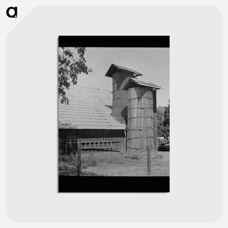 アートポストカード-Jackson County Barn and Silo
 - ラッセル リー Postcard.
