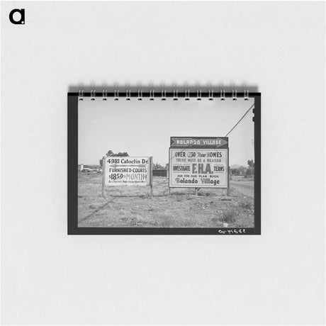アートメモ帳-U.S. Highway 80 Sign
 - ラッセル リー Memo.