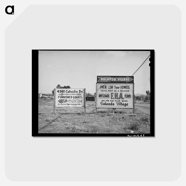 アートポストカード-U.S. Highway 80 Sign
 - ラッセル リー Postcard.