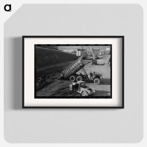 アートポスター-Shasta Dam Under Construction
 - ラッセル リー Poster.