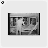 アートポストカード-Peanut Shelling Plant Screens
 - ラッセル リー Postcard.