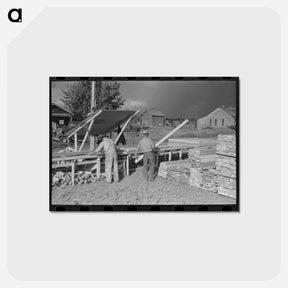 アートポストカード-Cutting Lumber
 - ラッセル リー Postcard.