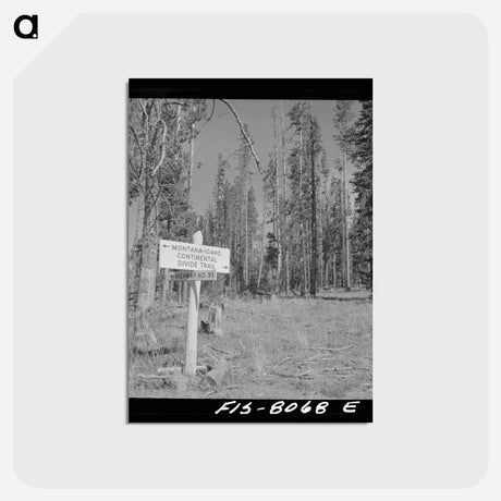 アートポストカード-Continental Divide Sign
 - ラッセル リー Postcard.