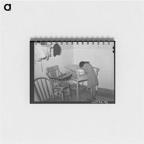 アートメモ帳-Spanish-American Girl Washing
 - ラッセル リー Memo.