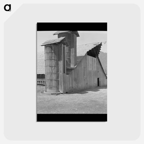 アートポストカード-Barn and Silo, Jackson County
 - ラッセル リー Postcard.