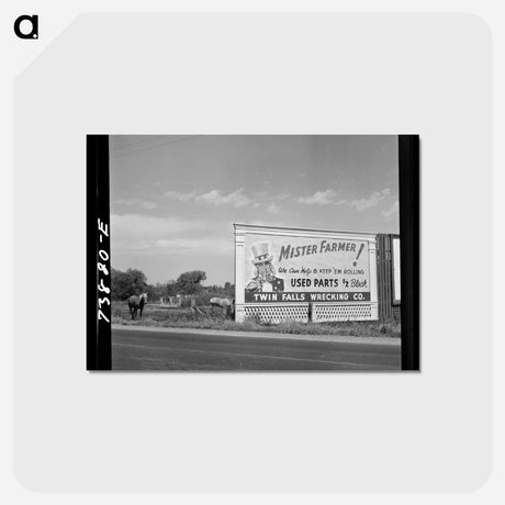 アートポストカード-Twin Falls County Sign
 - ラッセル リー Postcard.
