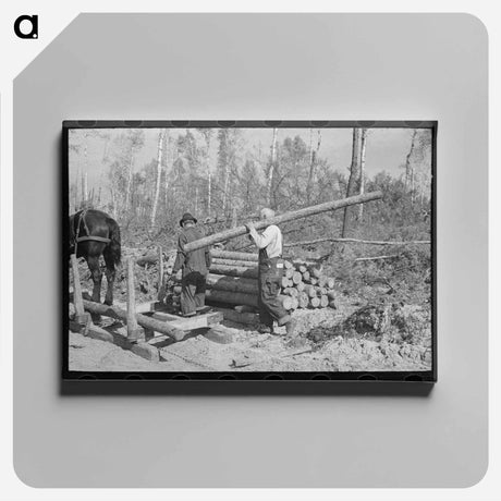アートパネル-Lumberjack at Camp
 - ラッセル リー Canvas.