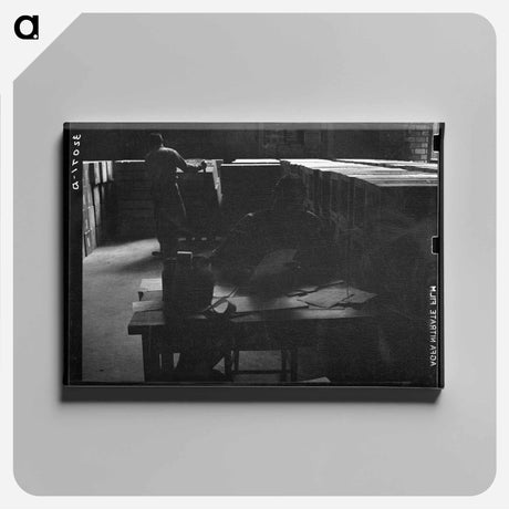 アートパネル-Checking Clerk at Citrus Packing Plant
 - ラッセル リー Canvas.