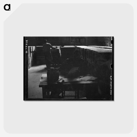 アートポストカード-Checking Clerk at Citrus Packing Plant
 - ラッセル リー Postcard.