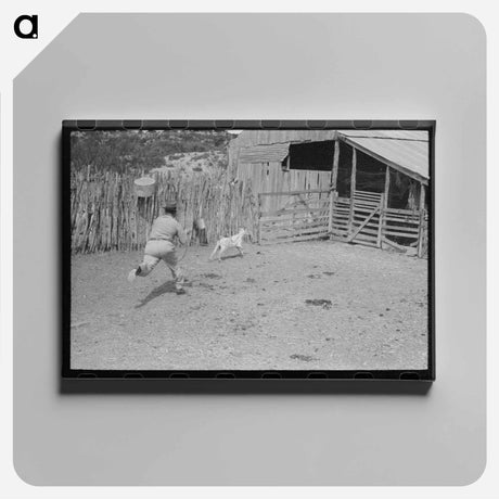 アートパネル-Roping a Goat
 - ラッセル リー Canvas.