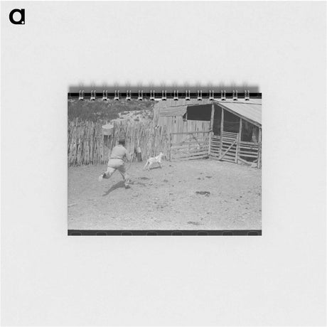 アートメモ帳-Roping a Goat
 - ラッセル リー Memo.