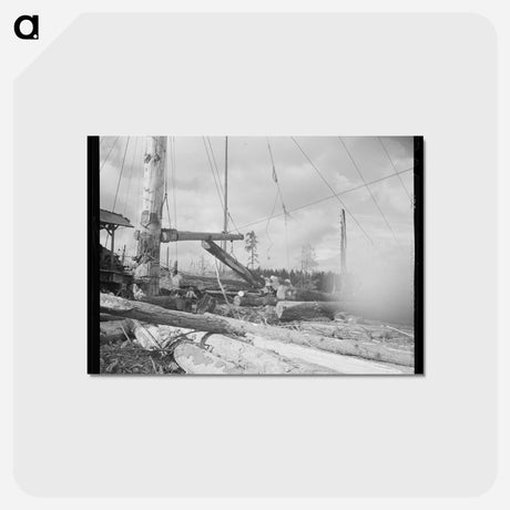 アートポストカード-Yarding Logs
 - ラッセル リー Postcard.