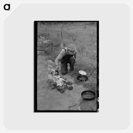 アートポストカード-Migrant Family, Oklahoma
 - ラッセル リー Postcard.