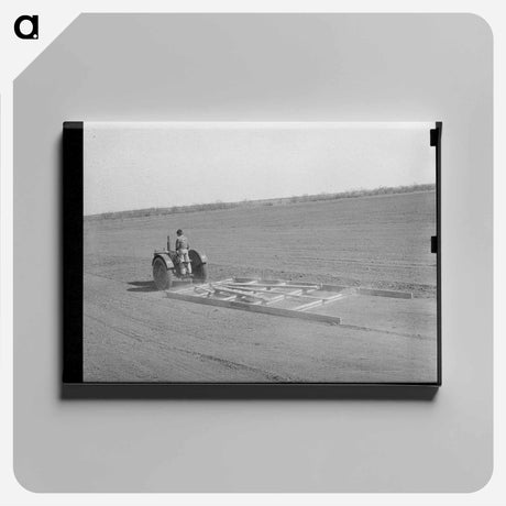 アートパネル-Tractor Smoothing Soil
 - ラッセル リー Canvas.