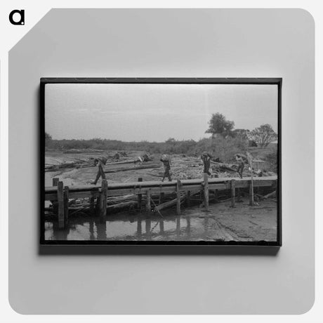 アートパネル-Unloading Oysters, New Orleans
 - ラッセル リー Canvas.