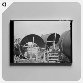 アートパネル-Shasta Dam Penstock Construction
 - ラッセル リー Canvas.