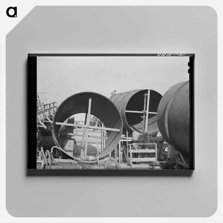 アートパネル-Shasta Dam Penstock Construction
 - ラッセル リー Canvas.
