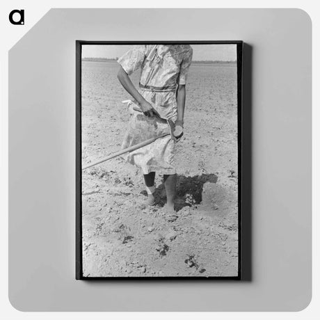 アートパネル-Sharecropper Woman Filing Hoe
 - ラッセル リー Canvas.