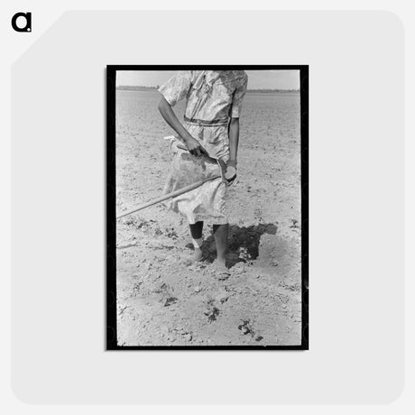 アートポストカード-Sharecropper Woman Filing Hoe
 - ラッセル リー Postcard.