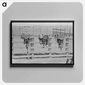 アートパネル-Cowboy Saddles
 - ラッセル リー Canvas.