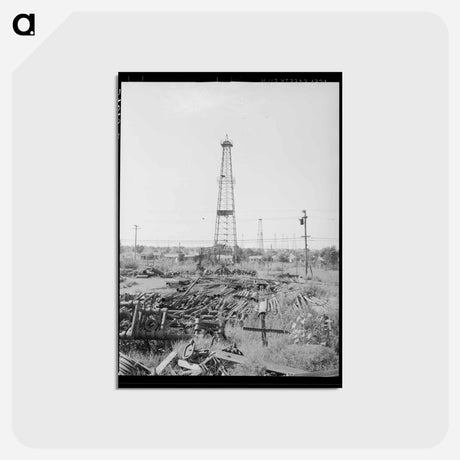 アートポストカード-Oil Field Salvage Lot
 - ラッセル リー Postcard.