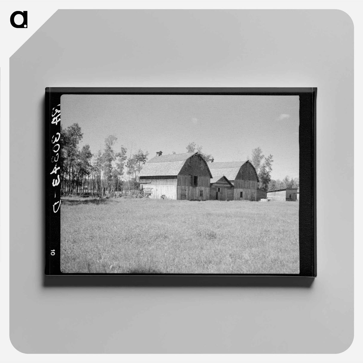 アートパネル-Barns on Farm, Ericsburg
 - ラッセル リー Canvas.