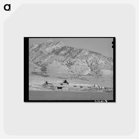 アートポストカード-Barns and Wagon, Box Elder County
 - ラッセル リー Postcard.