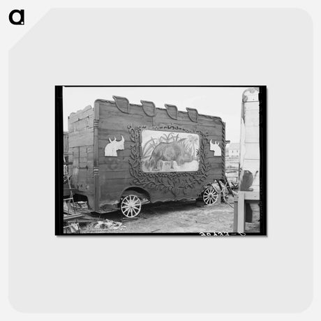 アートポストカード-Circus Wagons of Alger
 - ラッセル リー Postcard.