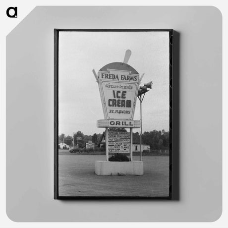アートパネル-Ice Cream, Berlin, Connecticut
 - ラッセル リー Canvas.
