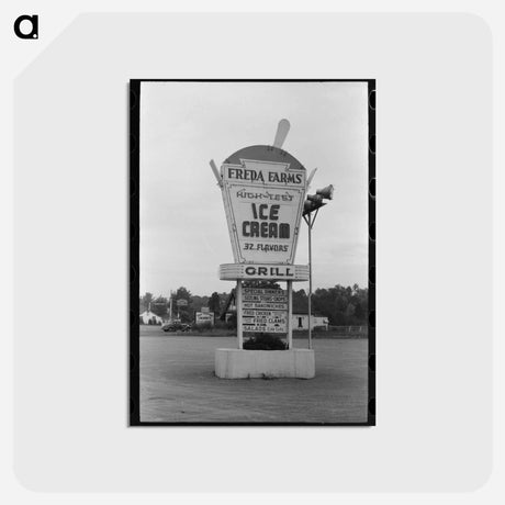 アートポストカード-Ice Cream, Berlin, Connecticut
 - ラッセル リー Postcard.