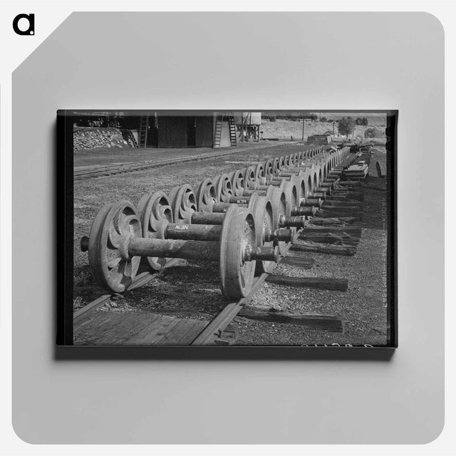 アートパネル-Railway Coach Wheels
 - ラッセル リー Canvas.