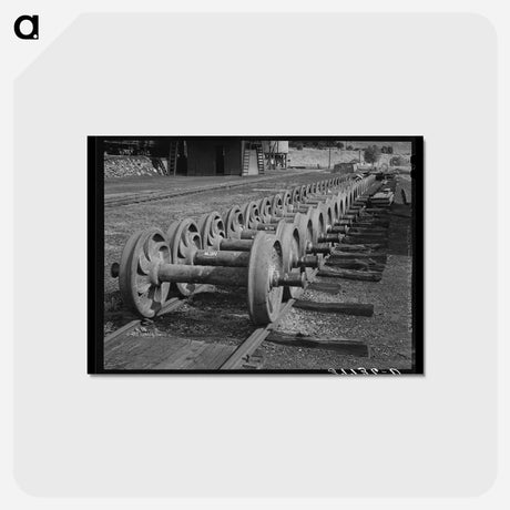 アートポストカード-Railway Coach Wheels
 - ラッセル リー Postcard.