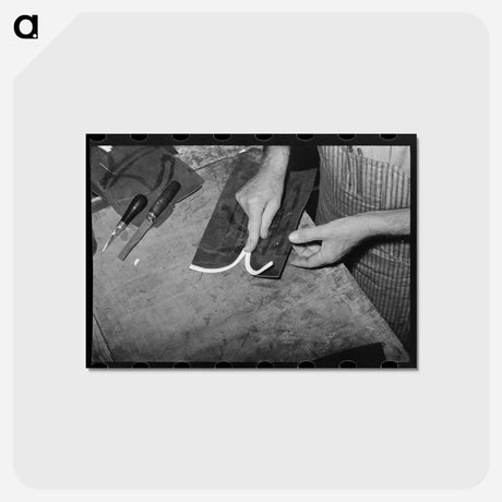 アートポストカード-Cowboy Boot Shop
 - ラッセル リー Postcard.