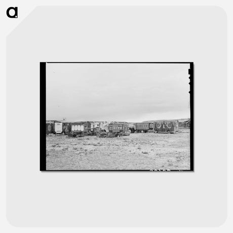 アートポストカード-Circus Wagons of Alger
 - ラッセル リー Postcard.