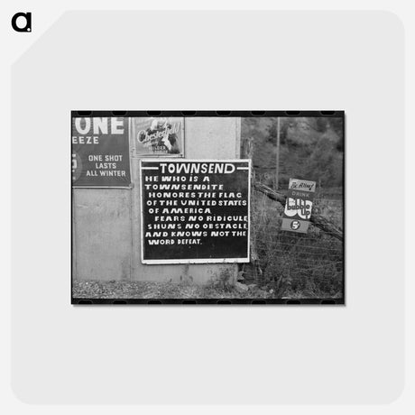 アートポストカード-Sign, Saw Pit, Colorado
 - ラッセル リー Postcard.