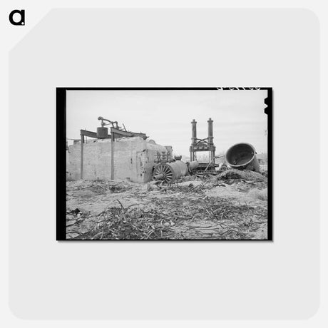 アートポストカード-Big Spring Cotton Gin Wreckage
 - ラッセル リー Postcard.